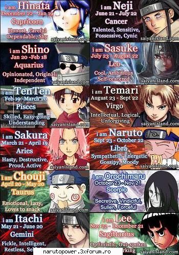 horoscop - Zizi` - *Naruto*